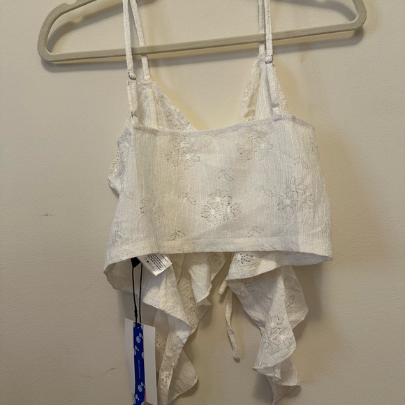 Cider Ivory Lace Ruffle Blouse - Picture 2 of 3